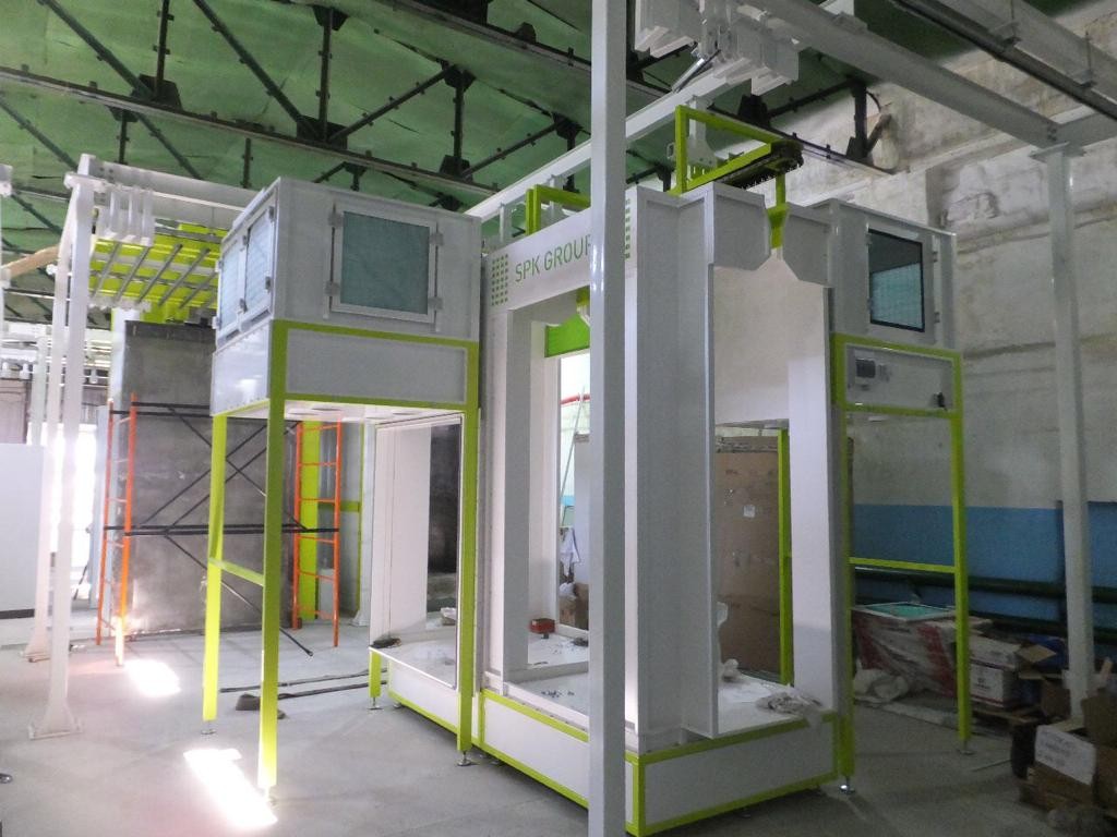 Порошковая покрасочная камера в производстве Порошковая покрасочная камера в производстве