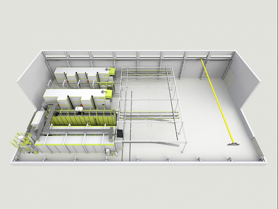Линии порошковой окраски продукции дорожного строительства